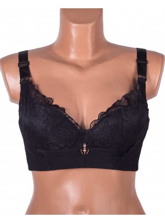 Бюстгальтер без кісточок формова чашка з широкою спинкою Люся 8126 чорний 5438-2