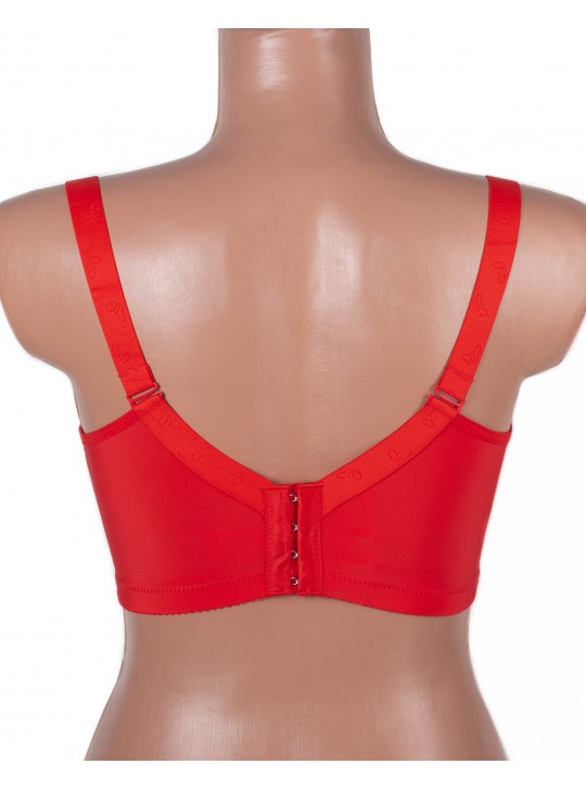Бюстгальтер без кісточок формова чашка з широкою спинкою Люся 8126 червоний 5438-3