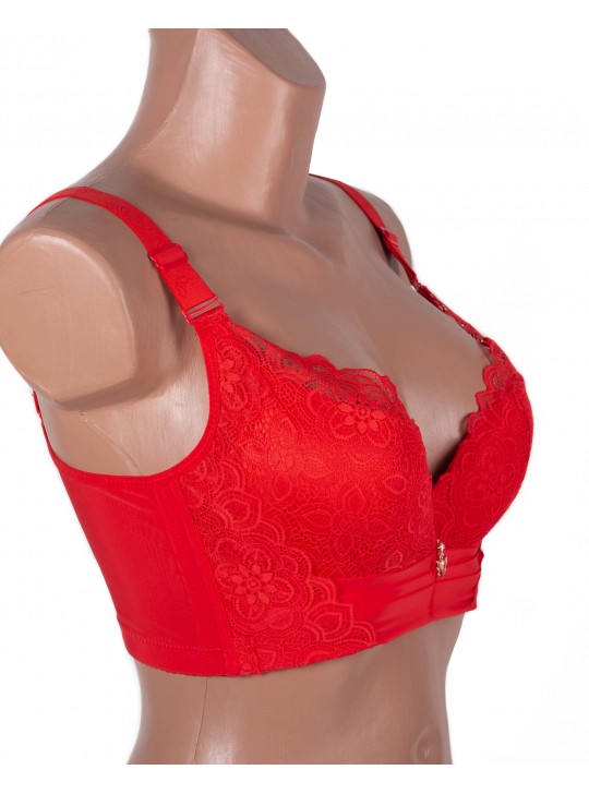 Бюстгальтер без кісточок формова чашка з широкою спинкою Люся 8126 червоний 5438-3