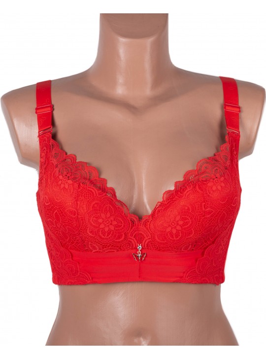Бюстгальтер без кісточок формова чашка з широкою спинкою Люся 8126 червоний 5438-3
