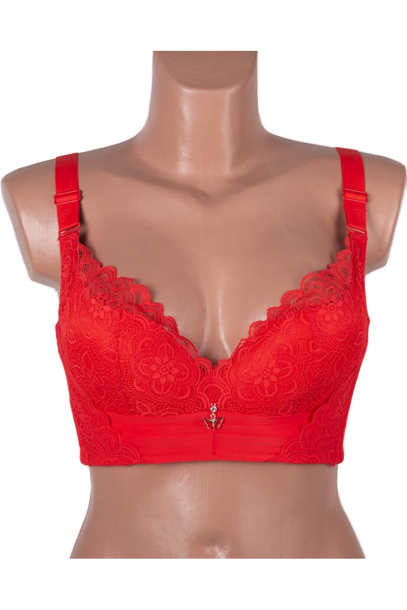 Бюстгальтер без кісточок формова чашка з широкою спинкою Люся 8126 червоний 5438-3