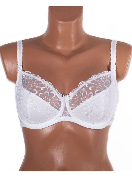 Бюстгальтер з вишивкою Lanny mode 11023 білий 11023-4