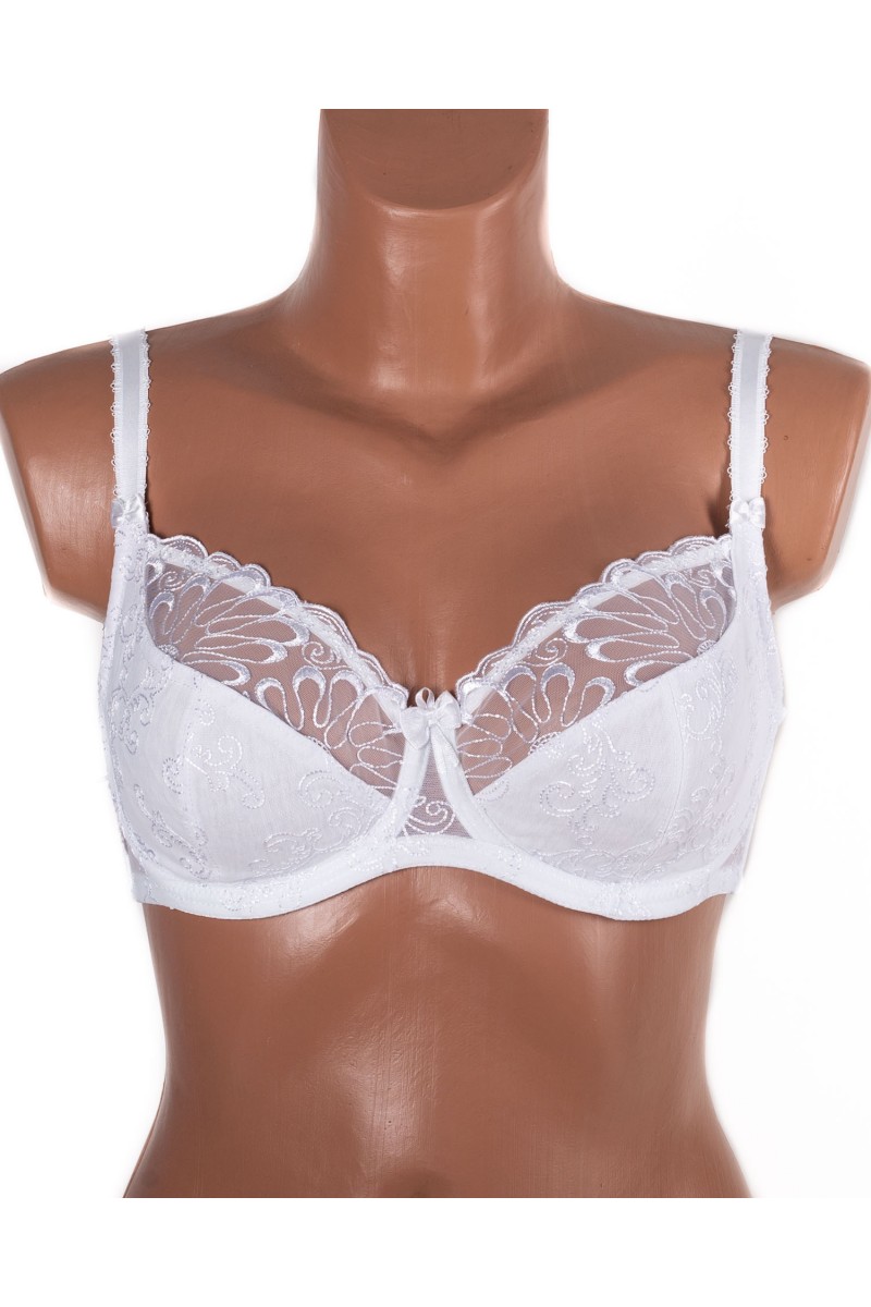 Бюстгальтер з вишивкою Lanny mode 11023 білий 11023-4