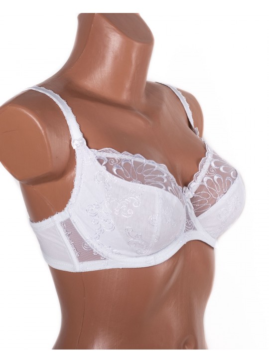 Бюстгальтер з вишивкою Lanny mode 11023 білий 11023-4