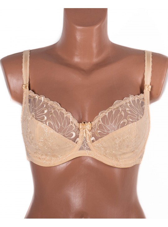 Бюстгальтер з вишивкою Lanny mode 11023 бежевий 11023-8