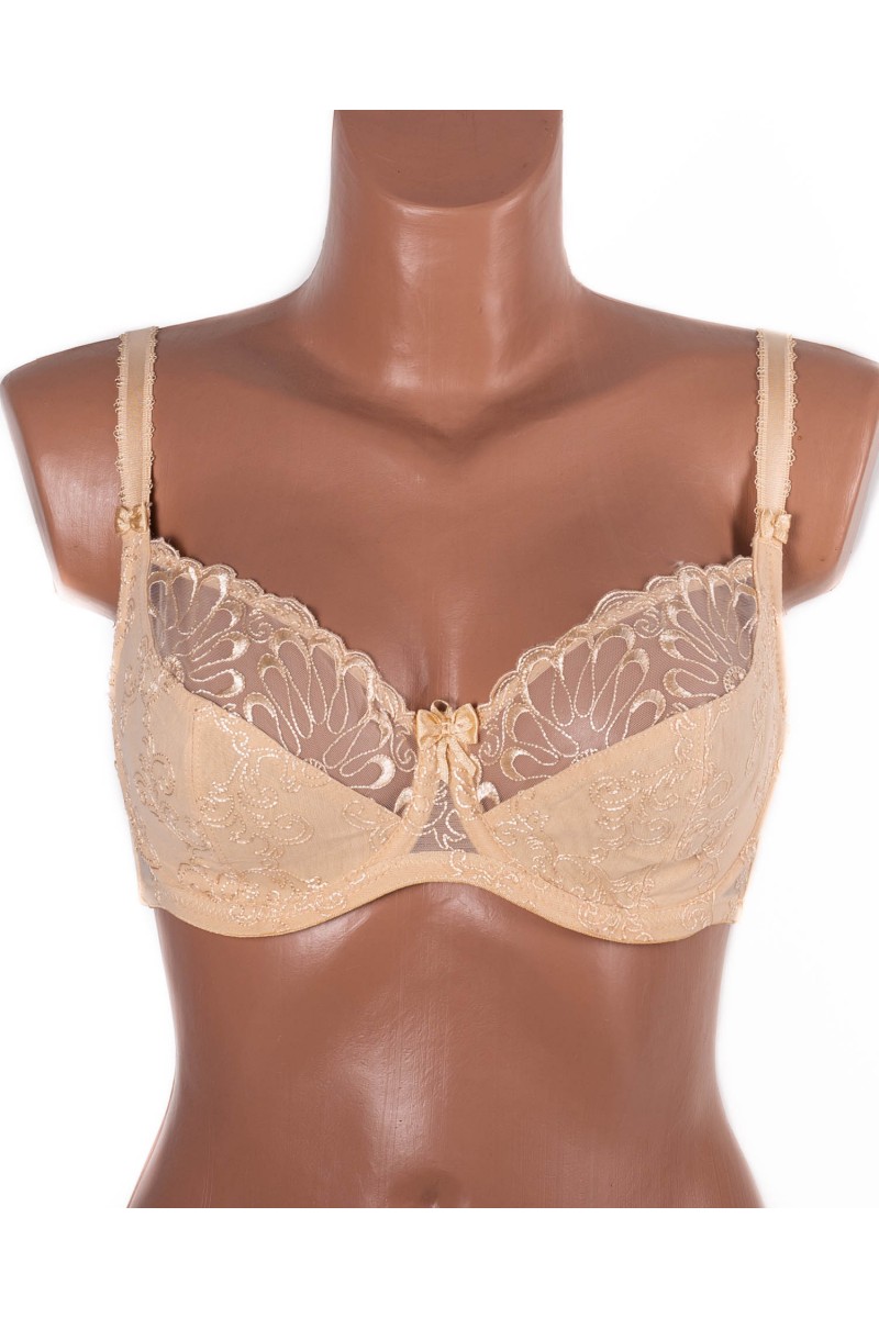 Бюстгальтер з вишивкою Lanny mode 11023 бежевий 11023-8