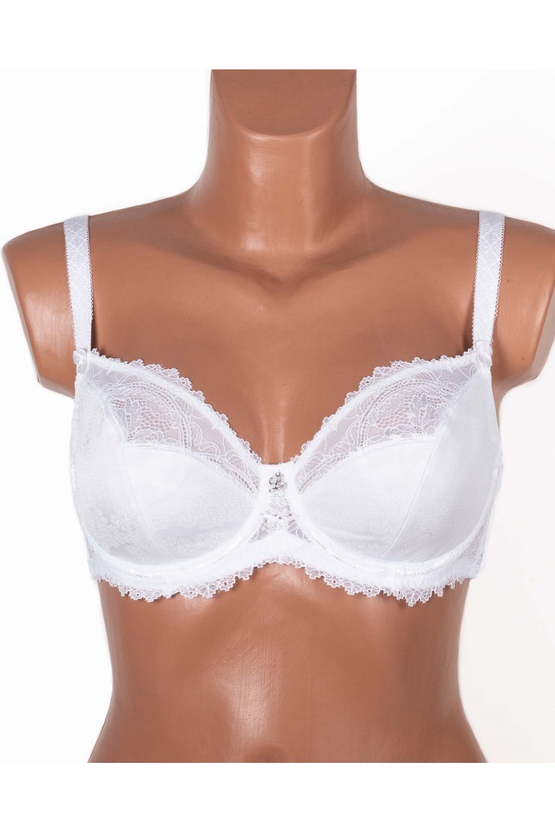 Бюстгальтер без поролона  з принтом Lanny mode 11239 білий 11239-4