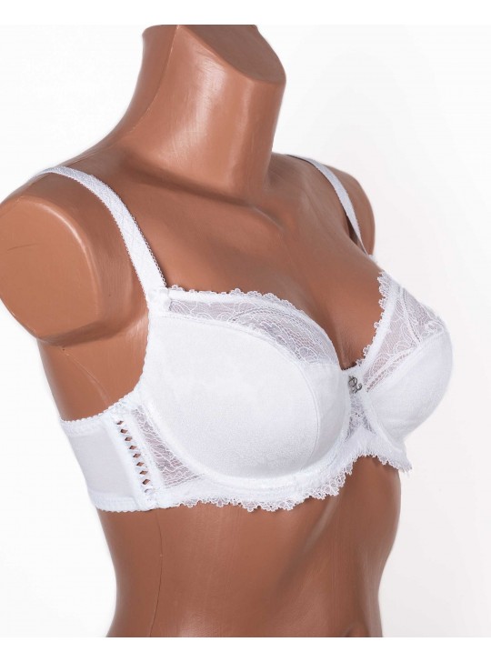 Бюстгальтер без поролона  з принтом Lanny mode 11239 білий 11239-4