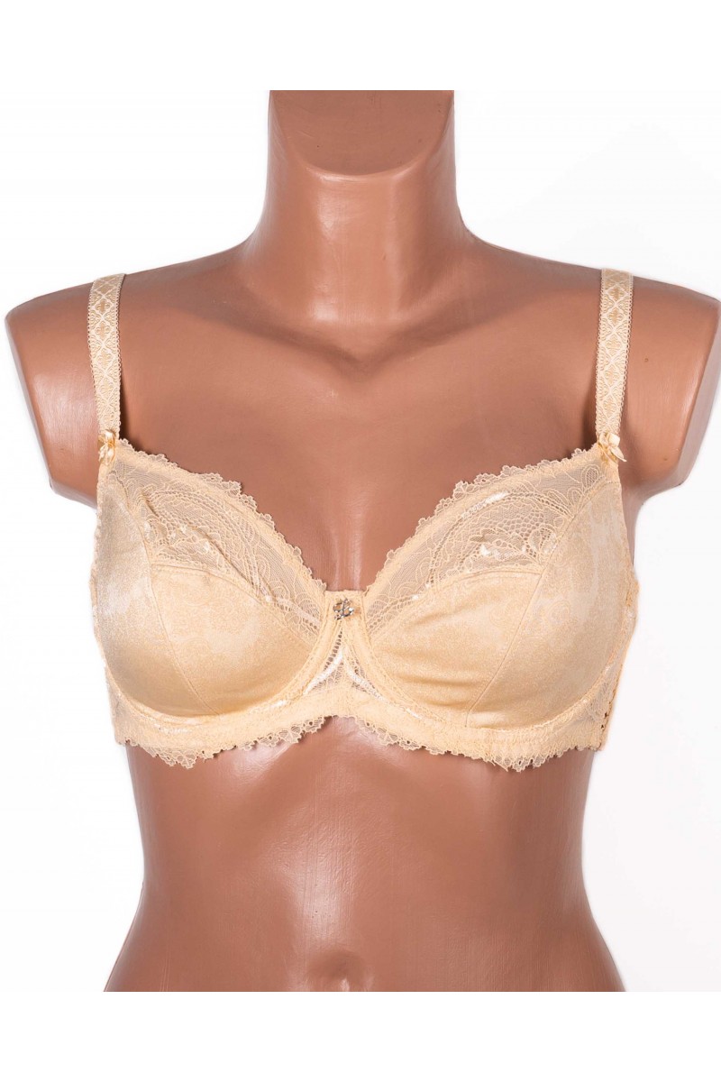 Бюстгальтер без поролона  з принтом Lanny mode 11239 бежевий 11239-2