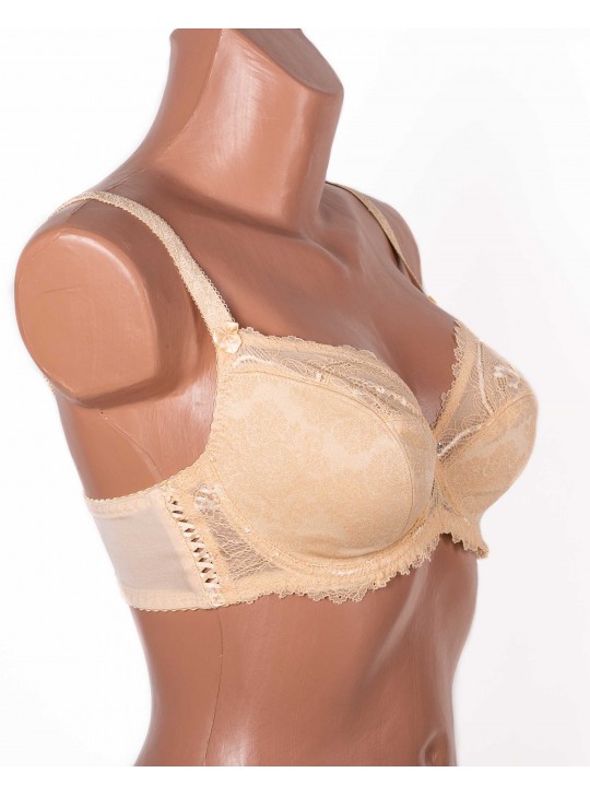Бюстгальтер без поролона  з принтом Lanny mode 11239 бежевий 11239-2