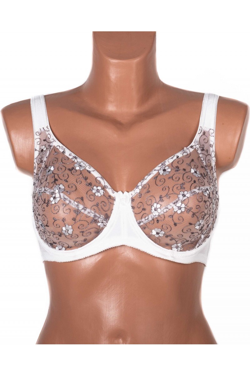 Бюстгальтер з прозорою чашкою Lanny mode 11245 молочний 11245-3