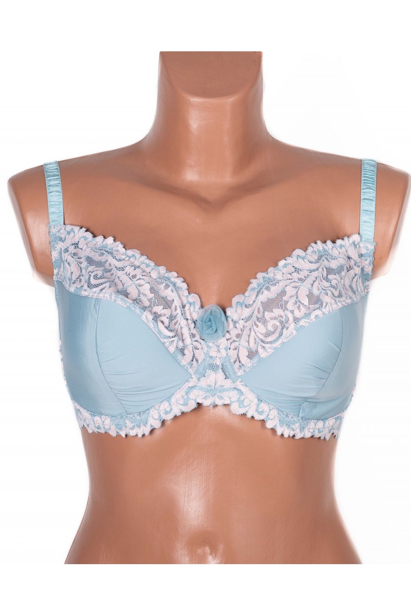 Бюстгальтер з мереживною спинкою Lanny mode 11340 бірюзовий 11340-2