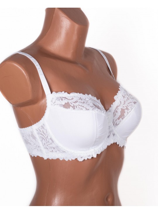 Бюстгальтер з мереживною спинкою Lanny mode 11340 білий 11340-6