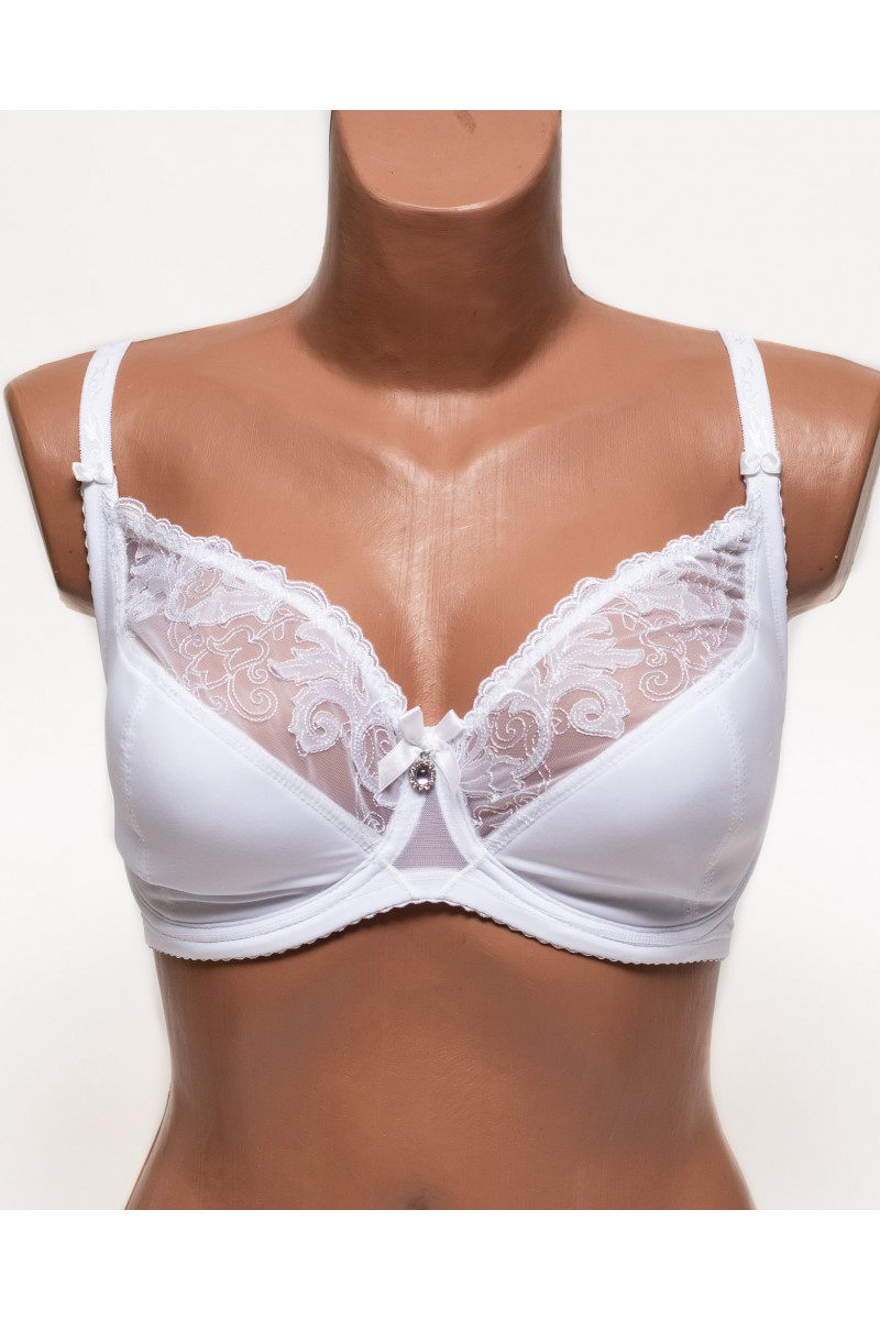 Бюстгальтер з вишивкою Lanny mode 11528 білий 11528-3