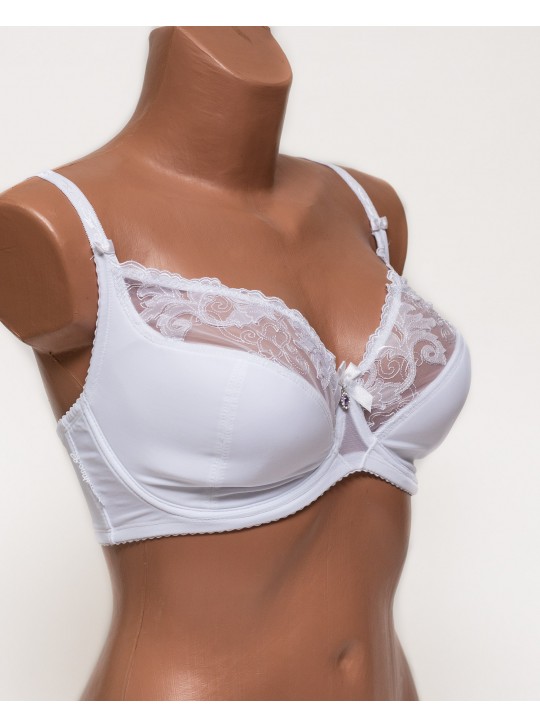 Бюстгальтер з вишивкою Lanny mode 11528 білий 11528-3