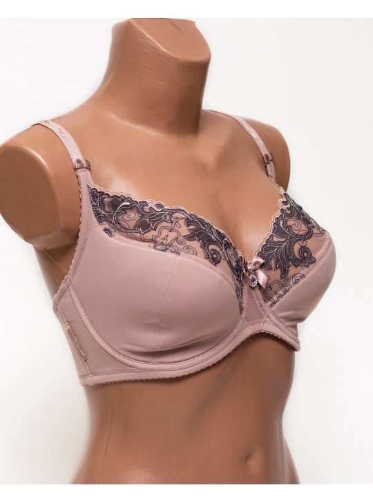 Бюстгальтер з вишивкою Lanny mode 11528 капучино 11528-4