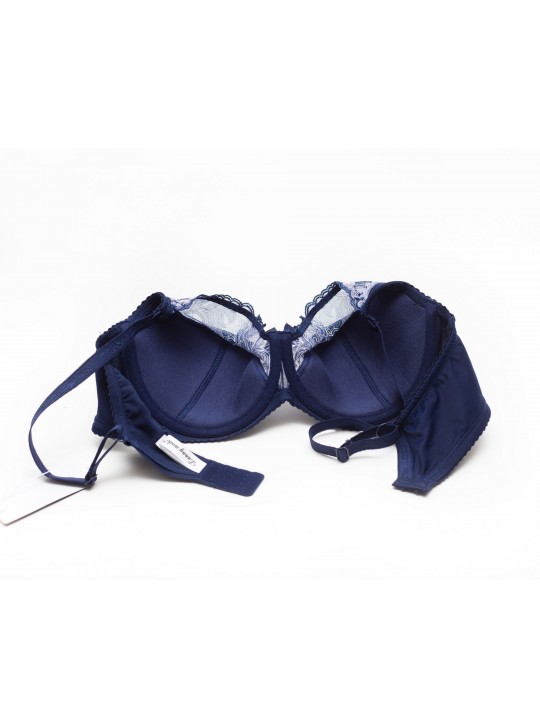 Бюстгальтер з вишивкою Lanny mode 11528 синій 11528-5