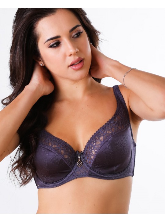 Бюстгальтер атласний Lanny mode 11574 фіолетовий 11574-7