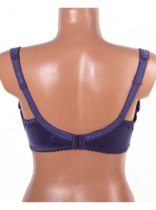 Бюстгальтер без поролона  з вишивкою Lanny mode 11775 синій 11775-5