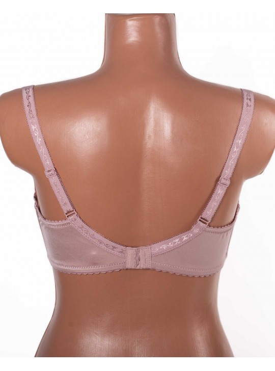 Бюстгальтер без поролона  з вишивкою Lanny mode 11775 пудра 11775-1