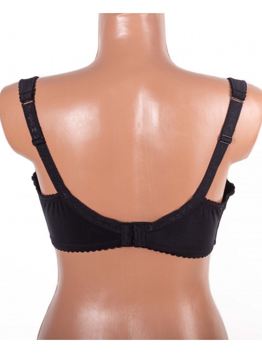 Бюстгальтер без поролона  з вишивкою Lanny mode 11775 чорний 11775-3