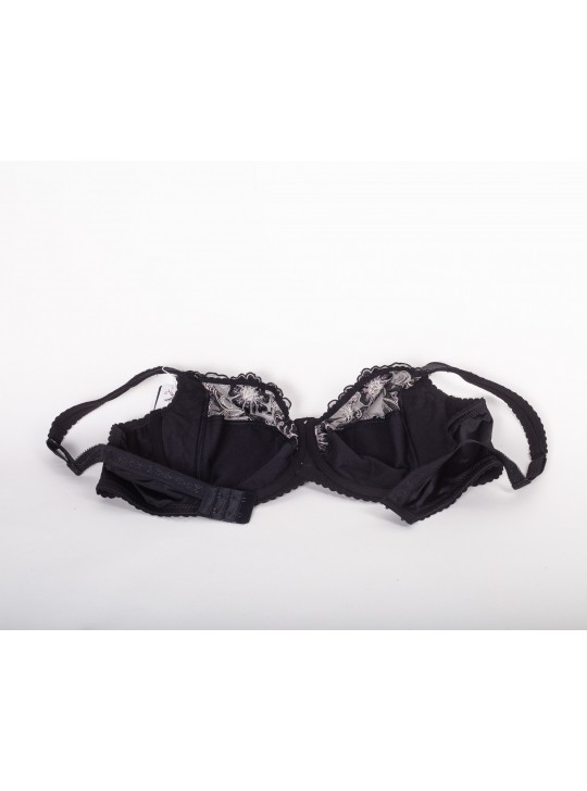 Бюстгальтер без поролона  з вишивкою Lanny mode 11775 чорний 11775-3