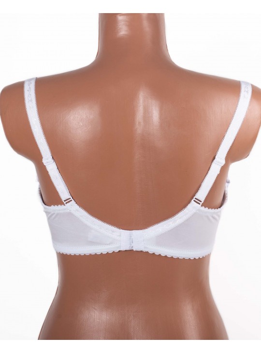 Бюстгальтер без поролона  з вишивкою Lanny mode 11775 білий 11775-2