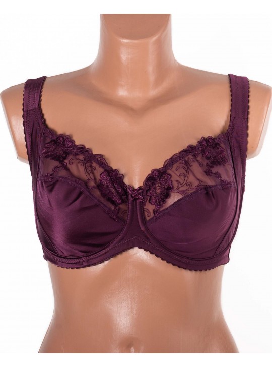 Бюстгальтер без поролона  з вишивкою Lanny mode 11775 марсала 11775-7