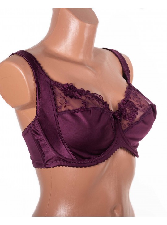 Бюстгальтер без поролона  з вишивкою Lanny mode 11775 марсала 11775-7