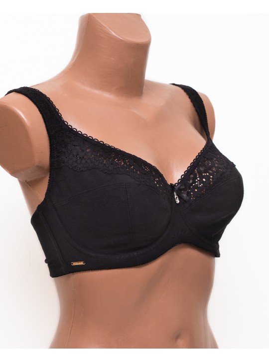Бюстгальтер бавовняний з м'якою чашкою Lanny mode 11848 чорний 11848-5
