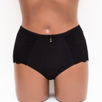 Жіночі бавовняні трусики високої посадки Lanny mode 55848 чорні k3847-2