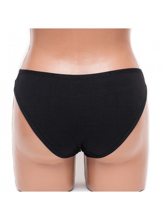 Трусики женские c сеточкой черные k3007-1