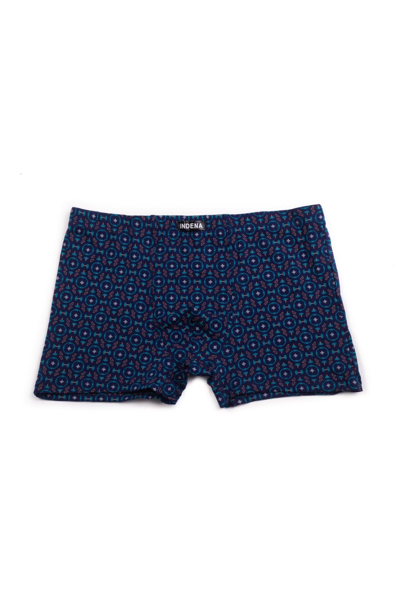 Труси-боксерки чоловічі бавовняні Indena 205084 сині 8003-4