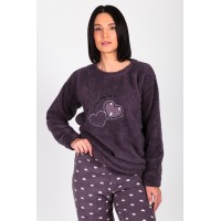 Тепла піжама жіноча Moon 480 мокко 25003-1 Тепла піжама жіноча Moon 480 мокко 25003-1