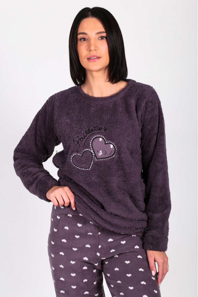 Тепла піжама жіноча Moon 480 мокко 25003-1 Тепла піжама жіноча Moon 480 мокко 25003-1