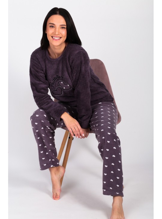 Тепла піжама жіноча Moon 480 мокко 25003-1 Тепла піжама жіноча Moon 480 мокко 25003-1