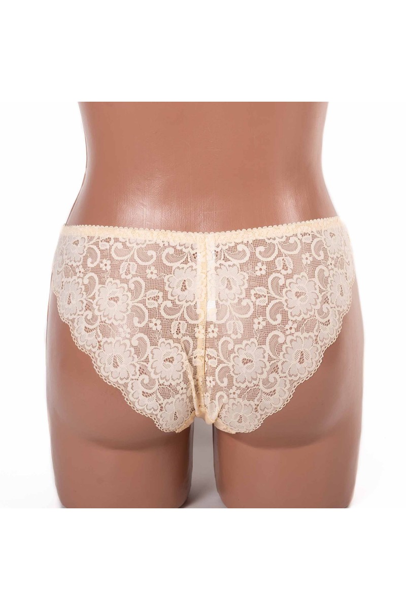 Трусики жіночі мереживні Anfen 3-470 бежеві 3975-7