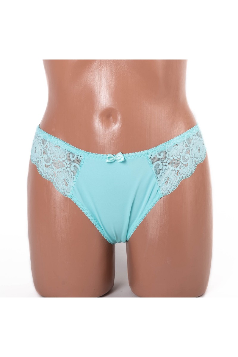 Трусики жіночі мереживні Anfen 3-470 бірюзові 3975-2