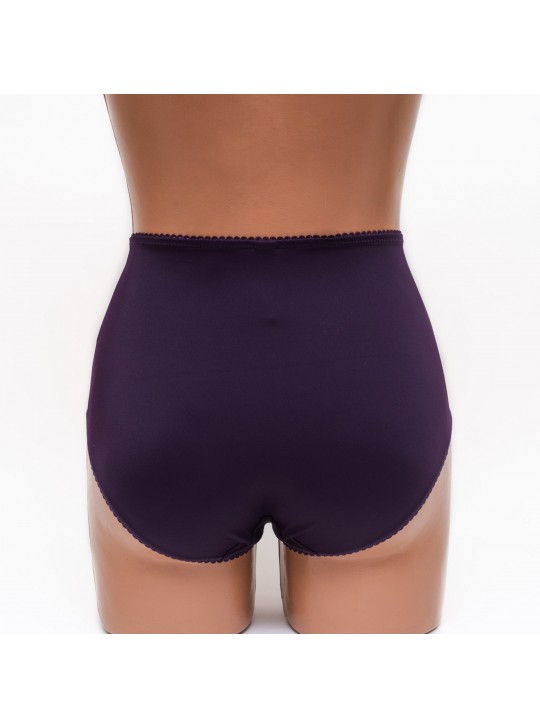 Жіночі трусики високої посадки з мереживом Anfen 5-308 фіолетові k3605-6