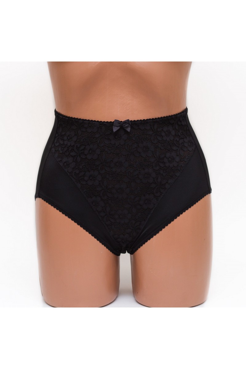 Жіночі трусики високої посадки з мереживом Anfen 5-308 чорні k3605-4 Жіночі трусики високої посадки з мереживом Anfen 5-308 чорні k3605-4