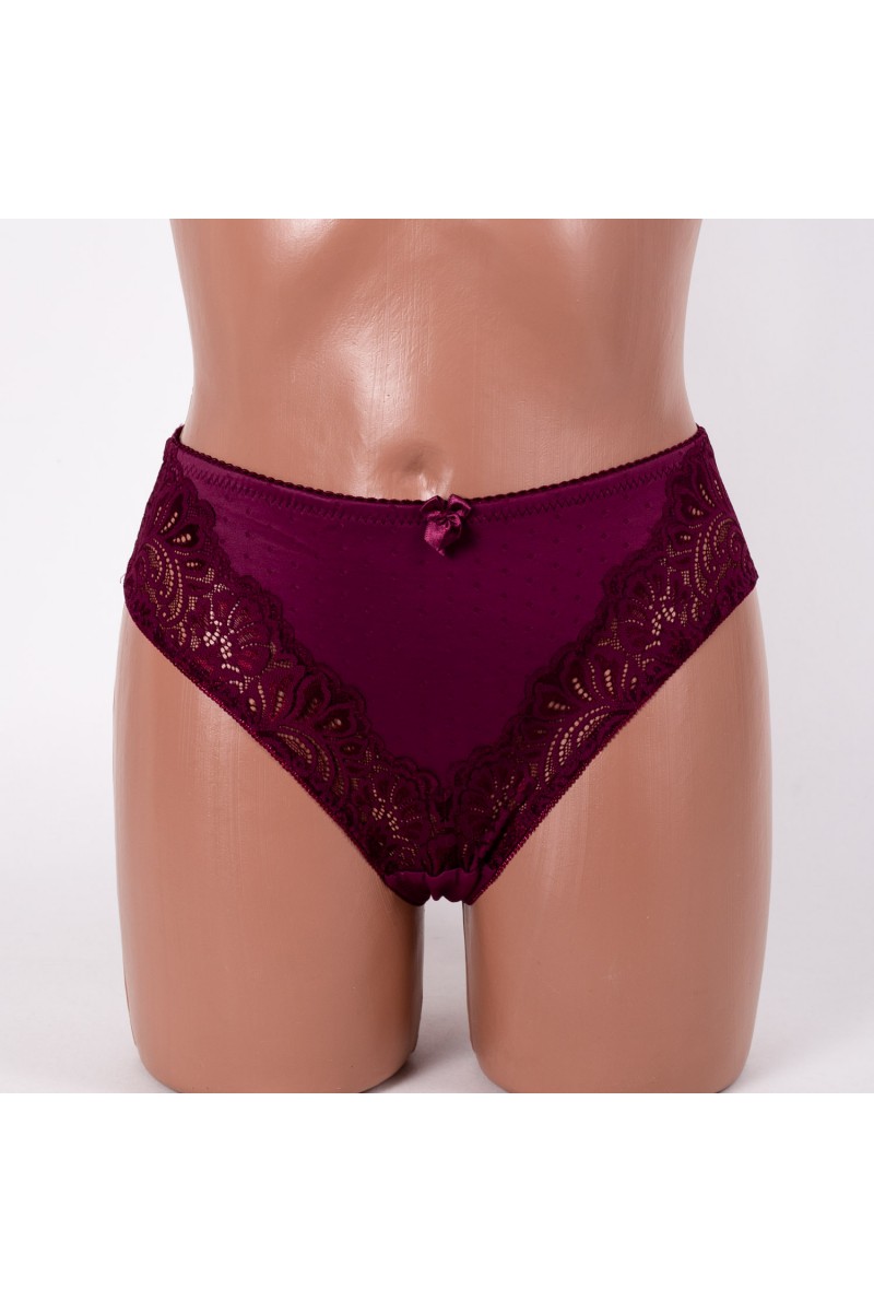 Трусики жіночі мікрофібра з мереживом  Annajolly 81120 марсала 4258-3