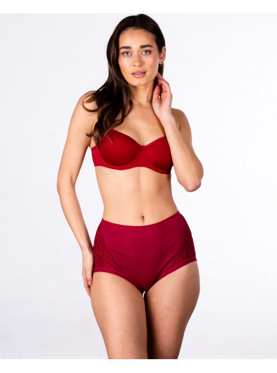 Трусики трикотаж рубчик Anttifu 3001 бордові 4220-6