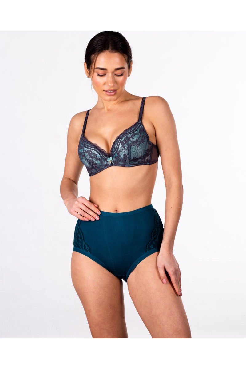 Трусики трикотаж рубчик Anttifu 3001 смарагдові 4220-7