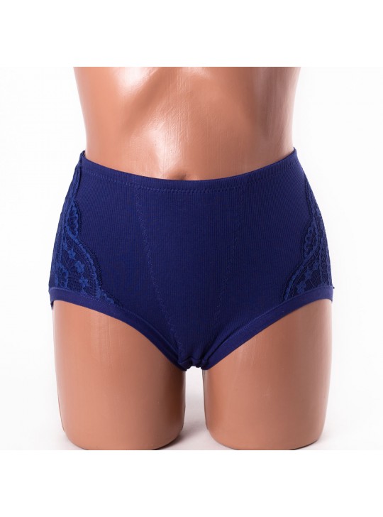 Трусики трикотаж рубчик Anttifu 3001 сині 4220-8