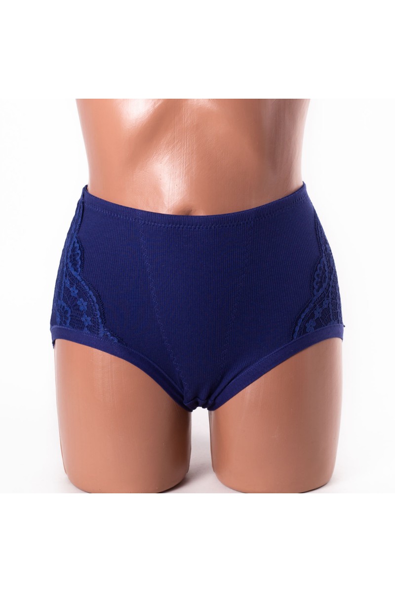 Трусики трикотаж рубчик Anttifu 3001 сині 4220-8