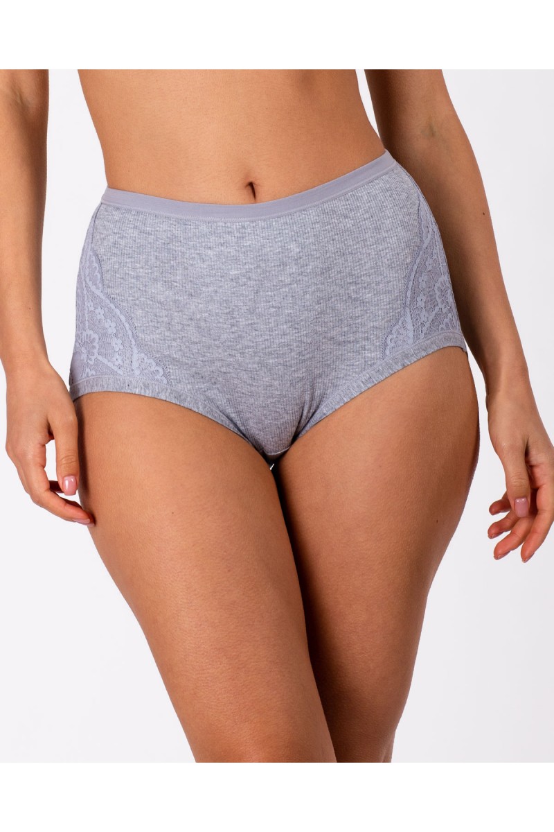 Трусики трикотаж рубчик Anttifu 3001 сірі 4220-1