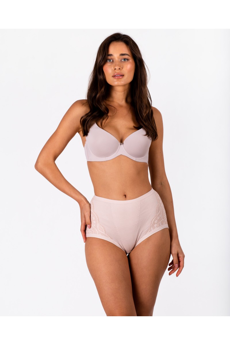 Трусики трикотаж рубчик Anttifu 3001 капучіно 4220-3