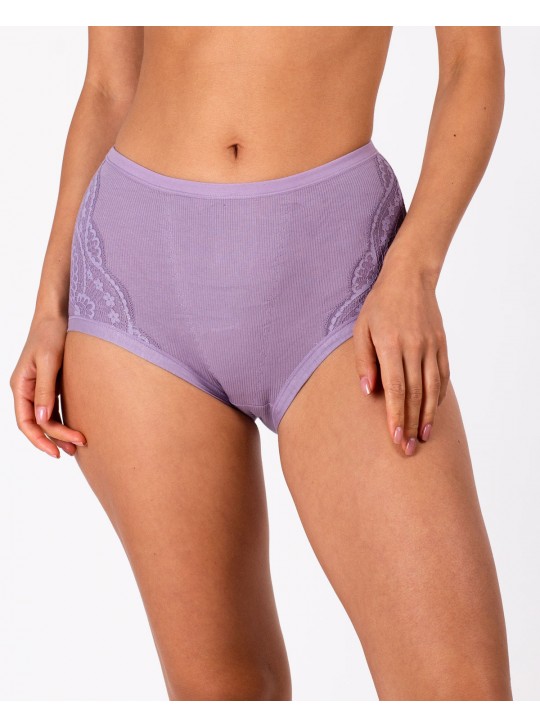 Трусики трикотаж рубчик Anttifu 3001 бузкові 4220-2