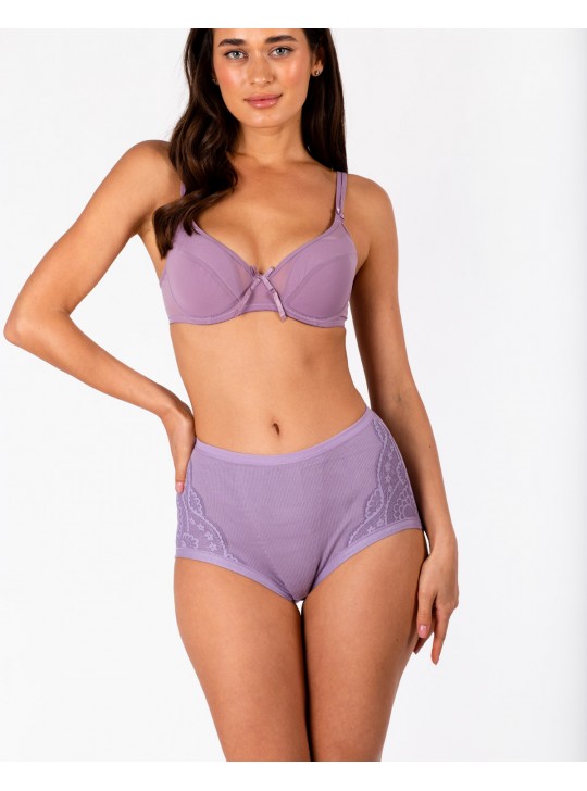 Трусики трикотаж рубчик Anttifu 3001 бузкові 4220-2