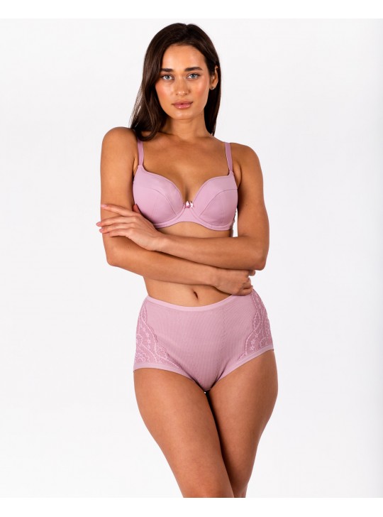 Трусики трикотаж рубчик Anttifu 3001 пудра 4220-4